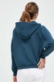 Кофта adidas Z.N.E жіноча з капюшоном однотонна колір блакитний