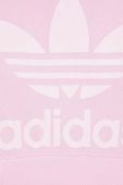 Бавовняна кофта adidas Originals жіноча колір рожевий з капюшоном з принтом (3380945)