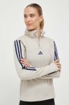 Тренувальна кофта adidas Performance Tiro 23 Club Winterized колір бежевий з аплікацією