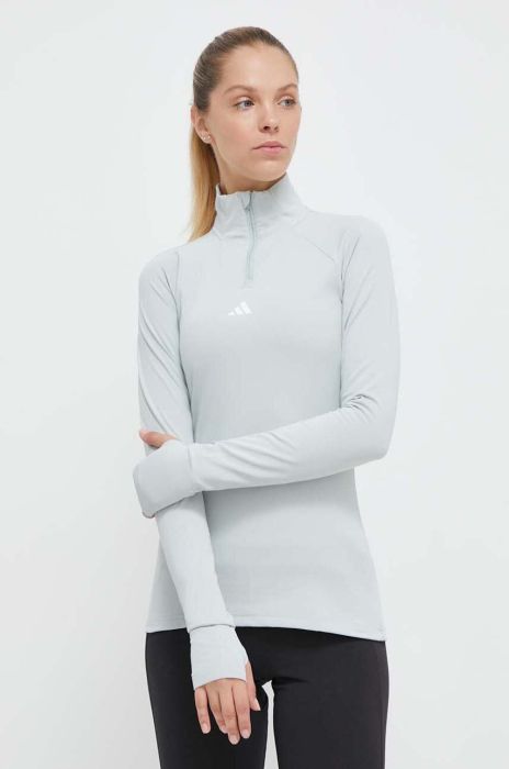 Тренувальна кофта adidas Performance Techfit COLD.RDY колір зелений однотонна