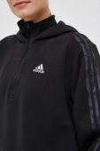 Кофта adidas жіноча колір чорний з капюшоном однотонна (3351511)