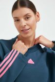 Кофта adidas жіноча  з аплікацією колір блакитний