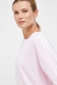 Бавовняна кофта adidas жіноча колір рожевий з аплікацією (3359779)