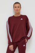 Кофта adidas жіноча колір бордовий з аплікацією
