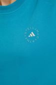 Кофта adidas by Stella McCartney колір бірюзовий однотонна
