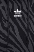 Кофта adidas Originals жіноча колір чорний з капюшоном візерунок