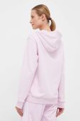 Бавовняна кофта adidas Originals жіноча колір фіолетовий з капюшоном однотонна (3359803)