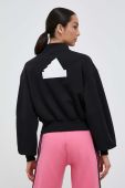 Кофта adidas жіноча колір чорний з принтом (3319537)