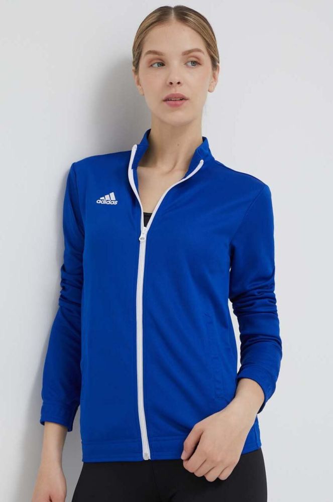 Тренувальна кофта adidas Performance Entrada 22 однотонна колір блакитний