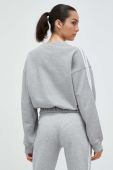 Бавовняна кофта adidas жіноча колір сірий меланж