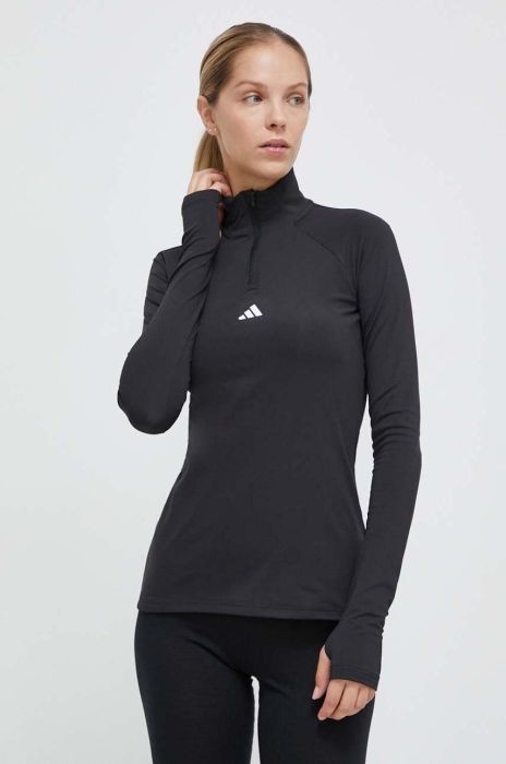 Тренувальна кофта adidas Performance Techfit COLD.RDY колір чорний однотонна