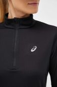 Лонгслів до бігу Asics Core колір чорний півгольф