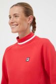 Кофта Fila жіноча колір червоний однотонна