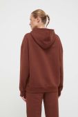 Кофта Fila жіноча колір коричневий з капюшоном з аплікацією