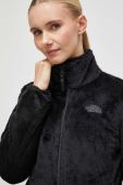 Флісова кофта The North Face колір чорний однотонна