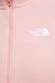 Спортивна кофта The North Face 100 Glacier колір рожевий однотонна