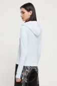 Кофта Juicy Couture жіноча з капюшоном з аплікацією колір блакитний