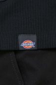 Бавовняна кофта Dickies жіноча колір чорний з капюшоном з принтом (3637807)