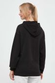 Бавовняна кофта Puma жіноча колір чорний з капюшоном однотонна (3503141)
