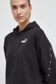 Кофта Puma жіноча колір чорний з капюшоном з принтом (3553528)