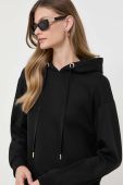 Кофта Twinset жіноча колір чорний з капюшоном однотонна