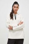 Флісова кофта Puma колір бежевий з капюшоном однотонна
