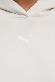 Кофта Puma жіноча колір бежевий з капюшоном однотонна (3632546)