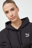 Кофта Puma жіноча колір чорний з капюшоном однотонна (3653442)