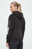 Кофта Puma жіноча колір чорний з капюшоном з принтом (3653450)