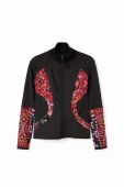 Кофта Desigual жіноча колір чорний візерунок (3476786)