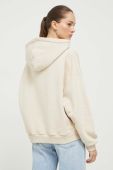 Кофта Karl Kani жіноча колір бежевий з капюшоном однотонна (3433884)