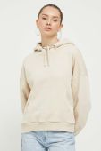 Кофта Karl Kani жіноча колір бежевий з капюшоном однотонна (3433884)
