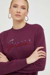Кофта Guess жіноча колір фіолетовий з аплікацією (3503652)