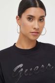 Кофта Guess жіноча колір чорний з аплікацією (3503657)