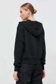 Кофта Guess жіноча колір чорний з капюшоном з аплікацією (3503667)