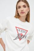 Кофта Guess жіноча колір бежевий з аплікацією (3656656)