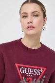 Кофта Guess жіноча колір бордовий з аплікацією (3656651)