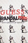 Кофта Guess x Brandalised жіноча колір жовтий з капюшоном візерунок