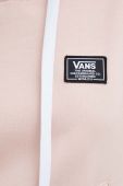 Бавовняна кофта Vans жіноча колір рожевий з капюшоном з принтом
