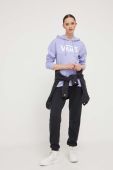 Кофта Vans жіноча колір фіолетовий з капюшоном з принтом (3470205)