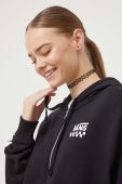 Кофта Vans жіноча колір чорний з капюшоном з принтом (3506481)