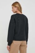 Бавовняна кофта Pepe Jeans жіноча колір чорний з аплікацією (3680897)