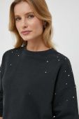 Бавовняна кофта Pepe Jeans жіноча колір чорний з аплікацією (3680897)
