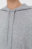 Шерстяна кофта Max Mara Leisure колір сірий з капюшоном меланж