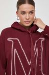 Кофта Max Mara Leisure жіноча колір бордовий з капюшоном з принтом