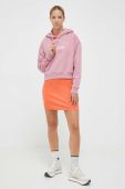 Кофта Napapijri жіноча колір рожевий з капюшоном з принтом