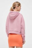 Кофта Napapijri жіноча колір рожевий з капюшоном з принтом