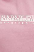Кофта Napapijri жіноча колір рожевий з капюшоном з принтом