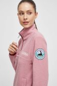 Флісова кофта Napapijri колір рожевий однотонна