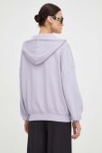 Кофта American Vintage жіноча колір фіолетовий з капюшоном з принтом
